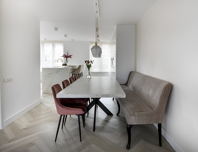 Interieurprojecten van natuursteen, composiet of keramiek